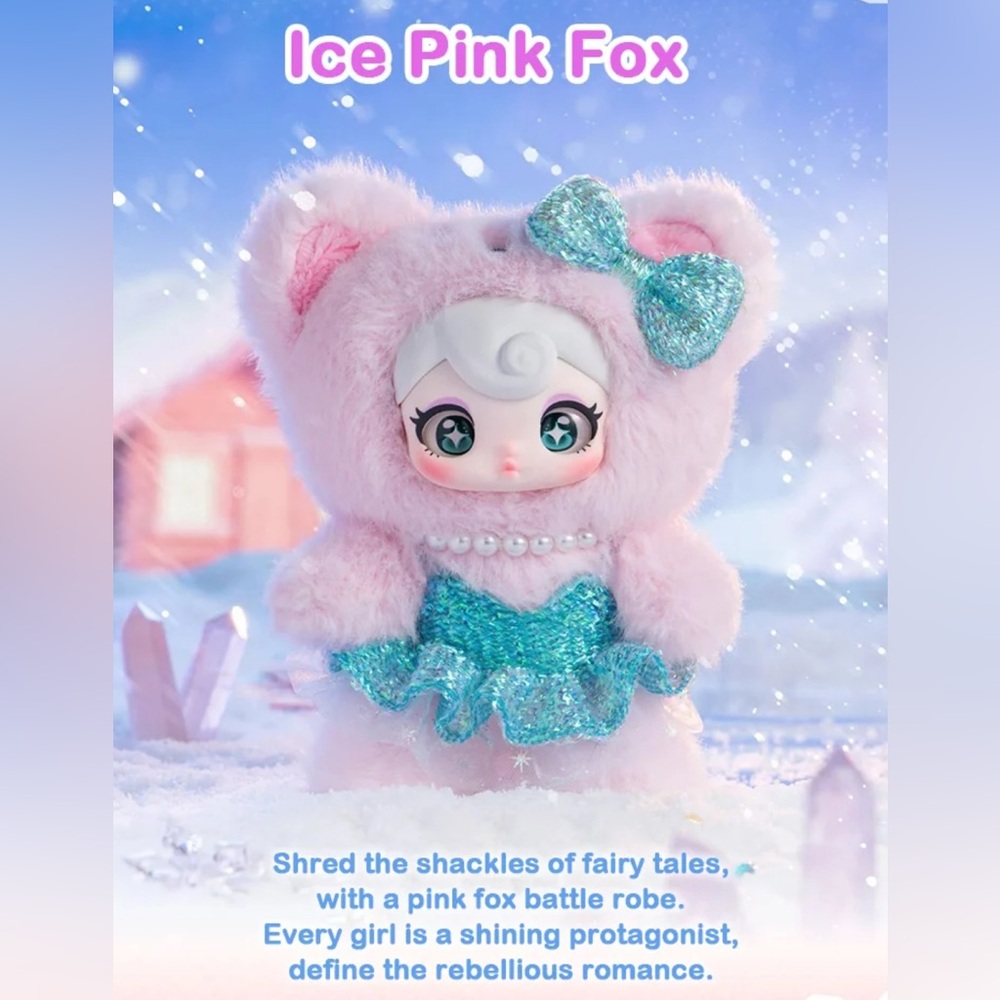 NWT | HiToy | Sunycoco Sweet Rebel Series Blind Box Charm - Ice Pink Fox/Elsa